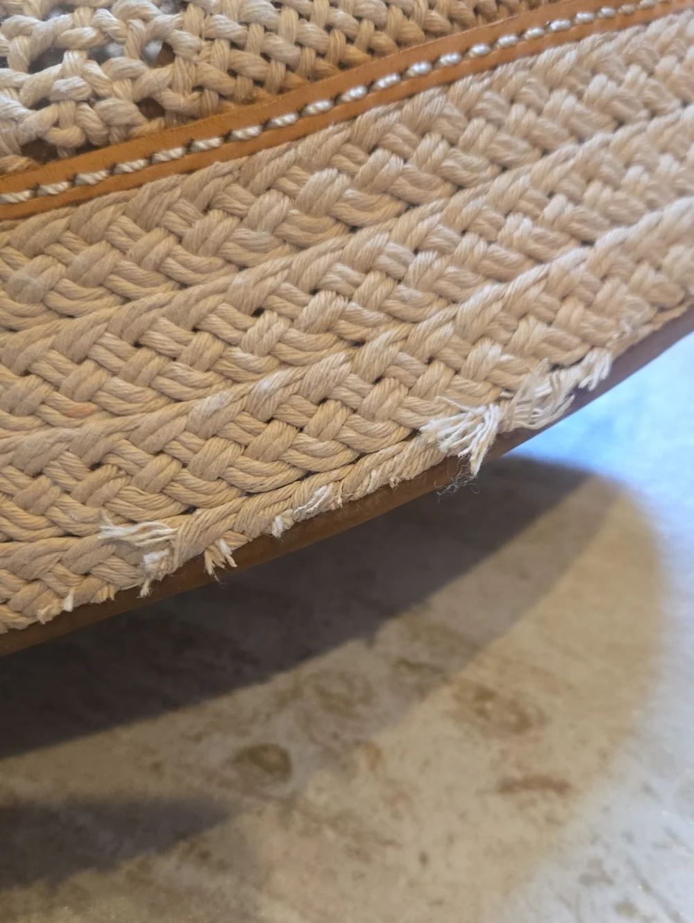 Jeffrey Campbell Curran Tie Jute/Crochet Platform Espadrille